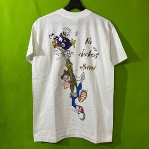 Vintage 1997 MGM Grand Las Vegas Sky Screamer Shirt White Large Roller Coaster